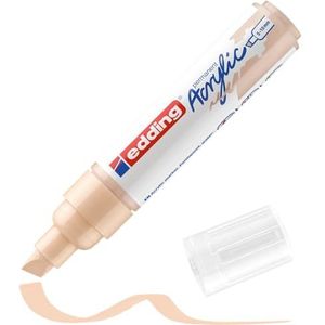 edding 5000 acrylmarker breed - beige - 1 acrylstift, watervast - beitelpunt 5-10 mm - acrylverf voor schilderen op canvas, hobbypapier en hout - acrylstiften voor stenen