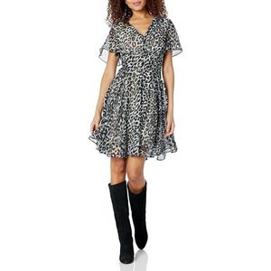 GUESS Women's Felicia Flare Dress, Leo Golden Touch