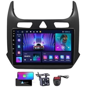 9 Inch Touchscreen Dubbel DIN Autoradio Compatibel met Chevrolet Cobalt 2 2011-2018 met Carplay/Android Auto FM RDS DAB+ Radio WiFi 4G Draadloze Bluetooth 5.0 DSP Gesplitst scherm(NF-1)