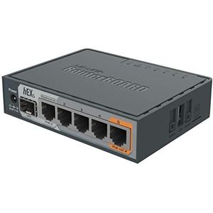 Mikrotik - hEX S - Router - Zwart - Gigabit Ethernet - 256 MB Intern Geheugen