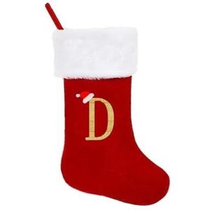 MAKOMAKI Geborduurd monogram kerstkous, kerstsok vakantie familie voor open haard feestdecoratie (groen)