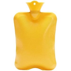 Warmwaterkruik Warmwaterkruik Met Deksel, Warmwaterzak Voor Pijnverlichting Nek En Schouders Rug Gezellige Nachten, Voetenwarmer Kruik Warm Winter (Color : Yellow, Size : 1000 ml)