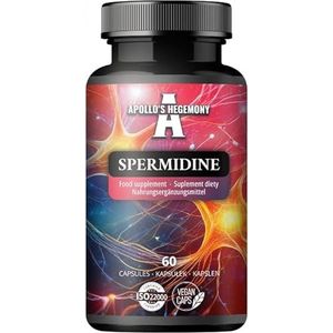 Spermidine 600mg van Tarwekiemextract - 60 Capsules - 60 Dagen Bevoorrading - Ondersteunt Gezond Ouder Worden - Voedingssupplement van Apollo's Hegemony