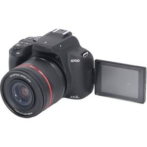 4K Digitale Camera voor Fotografie, 64MP Vlogcamera met 3 Inch 180° Klapscherm, Autofocus en Handmatige 12x Optische Zoom, Anti-shake, WiFi-connectiviteit