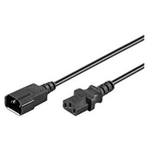 MicroConnect PE040605 C14 stekker 0,5 m zwart stroomkabel - stroomkabel (0,5 m, C13 stekker, stekker/bus; C14-stekker; C13-koppeling; zwart)