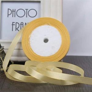 25 meter/rol 6 mm 10 mm 15 mm 20 mm 25 mm 40 mm 50 mm zijdesatijnen linten voor ambachten boog handgemaakte geschenkverpakking feest bruiloft decoratief-87 licht goud-38 mm