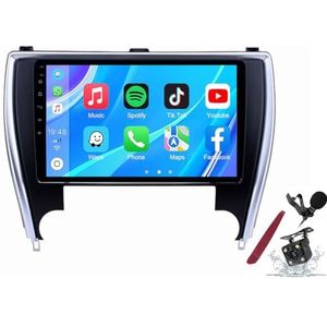 Android 14 Autoradio Sat Navi voor T-oyota Camry(2015-2017) 9 Inch Touchscreen Multimedia Speler met Draadloze Carplay GPS Navigatie FM RDS Bluetooth 5G-WiFi SWC DSP,M100s