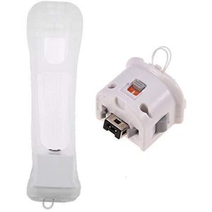 Zerone 2 PCS Motion Plus Adapter Met Siliconenhoes Voor Remote Controller - Externe Sensor Accessoire Voor U Afstandsbediening (Wit)