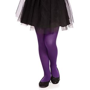Romartex Meisjes Kids panty effen ondoorzichtig 40 denier, 14 kleuren, Paars, 5-6 Years