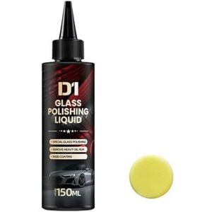 Glass Polishing Liquid D1, 2025 New Car Windshield Oil Film Remover, Auto Glass Scratch & Swirl Cleaner (1 set)