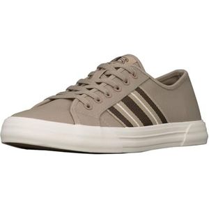 Ben Sherman Blackpool Sneaker voor heren, Doeskin Donkerbruin Whisper Wit, 39 EU