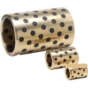 1 stuk Messing Self Smeermiddel Graphite Koperen huls Olievrij Bushing Messing Bushing Graphite Bearing I.D. 18/20/25/30/35/40 mm (30 x 38 x 40 mm)