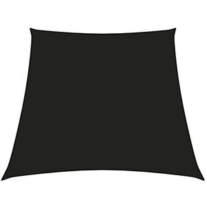 Rantry Huis zonnezeil, schaduwtent, tent voor buiten, waterdicht, zonnezeil voor buiten, van Oxford-doek, trapezium, 3/5 x 4 m, zwart, huismeubels