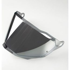 Motorhelm Vizier voor LS2 MX701, Motorhelm Lens Helmbrillenlenzen Gespiegeld Helmvizier, Getint Vizier Motorhelm Lens voor de Voorruit,A Silver