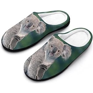 Schattige koala beer dames katoenen pantoffels traagschuim antislip huisschoenen indoor outdoor