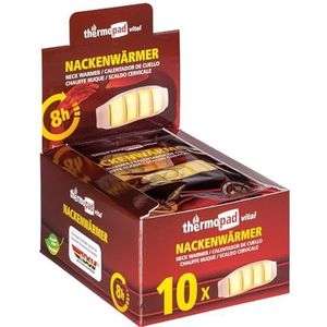 THERMOPAD Nekwarmer, het origineel: 10 x warmtepleisters voor 8 uur warmte, direct te gebruiken warmtepads met extra warme warmtepads, verwarmingskussen als schouderwarmer of nierwarmer