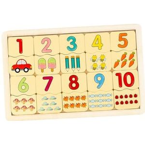 Colcolo Houten educatieve bijpassende Vroeg educatief speelgoed Voorschoolse spel Sorteerbord voor kinderen Baby's Kleuters Kinderen, Nummer