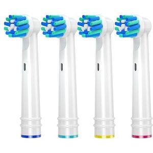 REDTRON Cross Action Opzetborstels Voor Oral B Elektrische Tandenborstel, Vervangingsborstelkoppen voor Oral B, tandenborstelkoppen voor Professional Care Vitality Pro Smart Genius, 4 Stuk