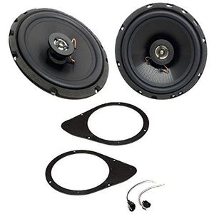 Sound Way Luidsprekerset met adapters, autoradio, luidsprekers, achterdeuren, compatibel met Fiat 500 / Stilo 3