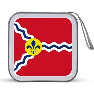 Vlag van St. Louis CD Gevallen Mode 40 CD Opbergdozen Houder Case Disc Organizer Portemonnee Tas