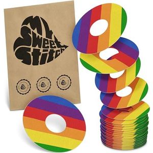 MySweetStitch - 25 x KatheterPatch, Katheterplakker met sterke hechting, Infusiepleister voor insulinepomp-infusieset (bijv. MiniMed, T:slim en Medtronic Guardian), Pride