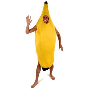HENBRANDT Bananenpak voor volwassenen, verkleedkostuum, gele banaan, jumpsuit, vrijgezellenavond, Halloween, verkleedoutfit, eenheidsmaat, uniseks, nieuwigheid, verkleedkostuum voor mannen en vrouwen