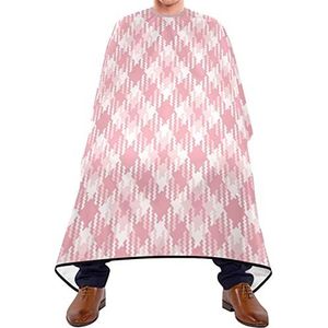 Kapper Cape 140x168cm, Koraal Roze Twill Plaid Haar Styling Cape Grote Salon Kapper Cape Zachte Kappersjurk, Voor Vrouw, Haar Styling, Kinderen