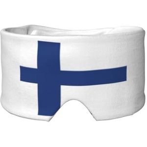 Finse vlag print oogschaduw cover voor dutje reizen yoga, oogdekking blinddoek reizen kantoor dutje vliegtuig