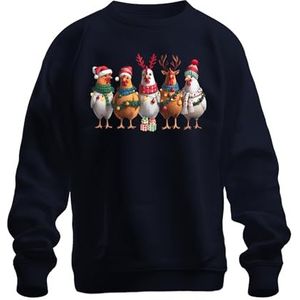 Kippenhouder kip - Kerstmis Xmas Christmas Unisex trui, Donkerblauw, M