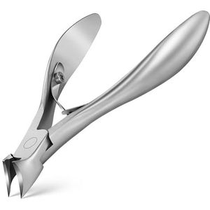 FERYES Precisietrimmer voor teennagels voor dikke of ingegroeide teennagels, roestvrij staal van chirurgische kwaliteit 4R13 - aanbevolen door podoloog, FL-N203, ZWART (Zilver)