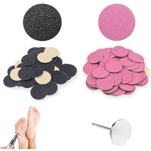 Wekuw Schuurschijf, pedicuregereedschap, schuurschijf, pedicuregereedschap, schijfpad, eeltverwijdering, voetverzorging, schuurpapier voor gebarsten hielen, harde huid, dode huid (25 mm)