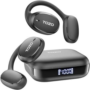 TOZO OpenEgo - Draadloze Hoofdtelefoon - Zwart - Bluetooth 5.3 - 80 Uur Batterijduur