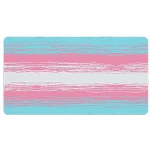 Transgender Vlag Mode Bureau Muismat Antislip Gaming Muismat Accessoires Decor 40X75cm