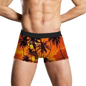 California Palm Trees Zacht Heren Ondergoed Comfortabele Ademend Fit Boxer Slip Shorts XL
