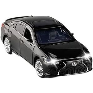 Schaal afgewerkte modelauto 1:32 Voor Lexus Es300h Trek Auto Model Geluid Licht Gegoten Voertuigen Kinderen Speelgoed Collectible Gift Miniatuurreplica-auto (Color : Black)