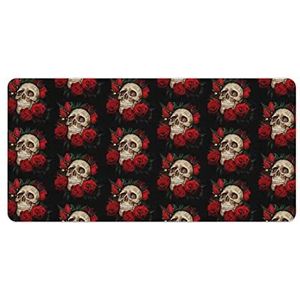 Skull And Roses Mode Bureau Muismat Antislip Gaming Muismat Accessoires Decor 30x60cm