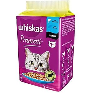 Whiskas Viskeuze, 1+ volwassenen, natvoer voor katten, verpakking met 6 zakjes x 50 g