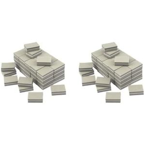 2 set 50 Stuks Mini Buffing Bestanden Blok Pedicure Manicure Multi-color Nail Art Slijpen Buffer Strips Polish Gereedschap Grijs