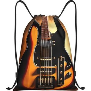 AthuAh Instrumentale gitaar trekkoord tas, & sport rugzak, fitness rugzak, waterdicht, grote capaciteit, opvouwbaar,, Zwart, M