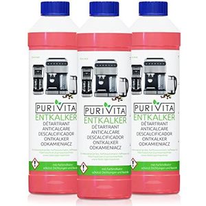 Purivita - 750 Ml Vloeistofontkalker - Compatibel Met Alle Fabrikanten 3 Flessen