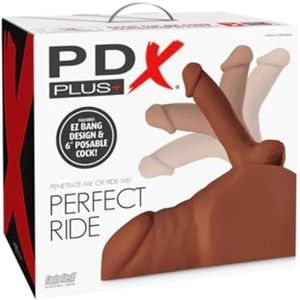 PDX PLUS - PERFECT RIDE MASTURBATOR PENIS AND ANUS BROWN