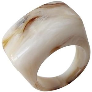 Dikke acryl decoratieve ring voor dames en heren, gezamenlijke vingerring accessoire