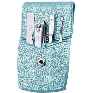 nagelknipper set Nagelknipperset for heren Dames, roestvrijstalen nagelknipper reisset, persoonlijke nagelverzorgingsgereedschap manicureset met draagbare lederen tas set van 4 nagelverzorgingsset (C