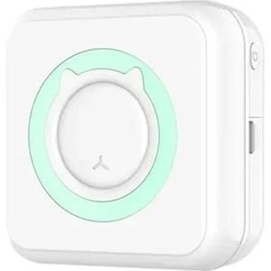 Miniprinter Draagbare Thermische Stickers Papier Inktloze Bluetooth Draadloze Draagbare Labelprinter Helder Afdrukken(Green)