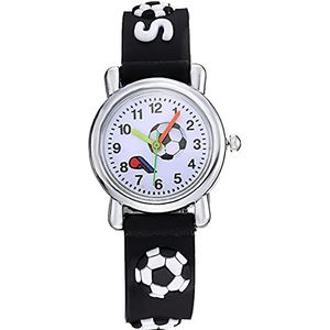 Wudaizhi Leuke 3D Voetbal Kids Horloges Zachte Siliconen Voetbal Band Kinderen Horloge Jongens Meisjes Polshorloge Klok