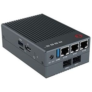 R86S Soft Routing Multi-netpoort, Intel mini-host N5105 N6005 8GB/16GB/32GB 10 Gigabit glasvezelpoort 2.5G (U3 grijs)