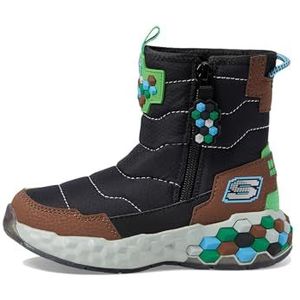 Skechers Mega-Craft 2.0 Sneakers voor kinderen, uniseks, zwart-bruin, 11.5 US Little Kid