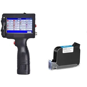 Draagbare Printer, Draagbare handheld inkjetprinter Productiedatum Barcode Label Codeermachine Batchnummer QR Permanent sneldrogend(Printer-HD Black Ink)