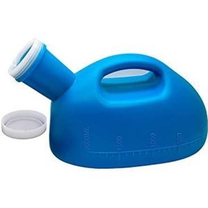 YNGJUEN Mannen Urinal met Deksel Draagbaar 2000 Ml Hoge Capaciteit Spill Bewijs Urine Fles/Drive/Outdoor/Entertainment/Reizen/Camping/Persoonlijke Verzorging Kleur: wit
