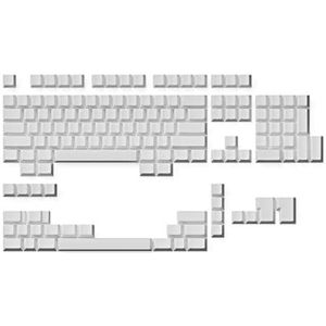 Ranked Lege Premium Keycap-set | 1,4 mm Dikke PBT | Cherry-profiel voor Mechanisch Toetsenbord (Wit, 139 Toetsen)